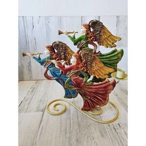 Vintage angel‎ candelabra candle holder cherubs singing Victorian